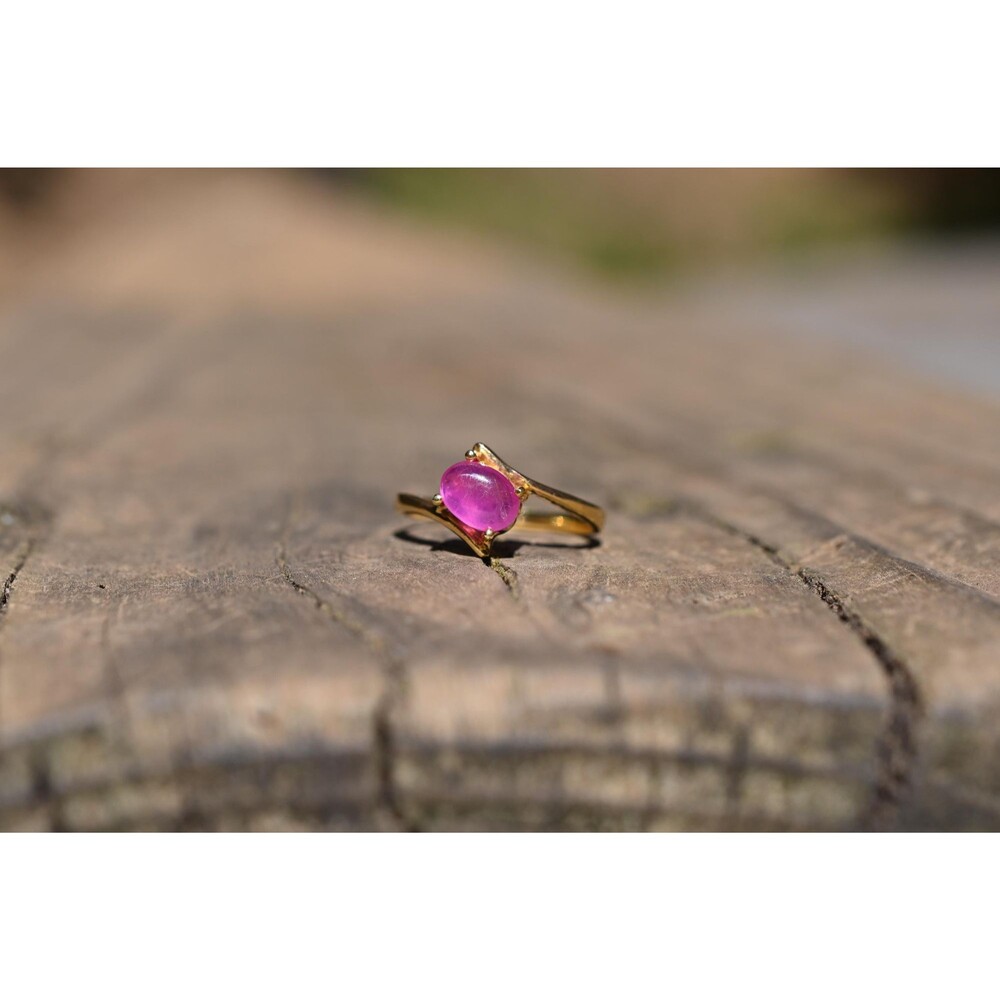 Ruby engagement ring size 6 in sterling silver